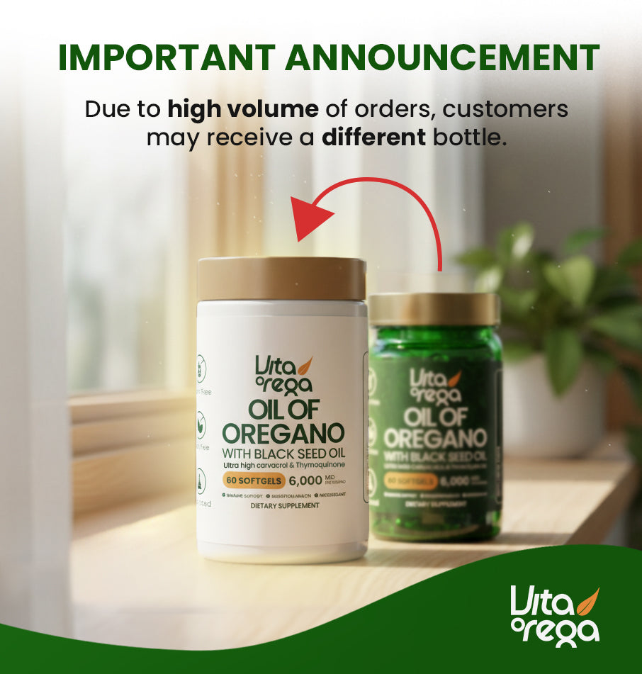 VitaOrega® Oil of Oregano with Black Seed Oil Softgels