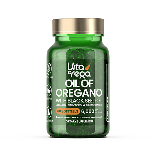 VitaOrega® Oil of Oregano with Black Seed Oil Softgels