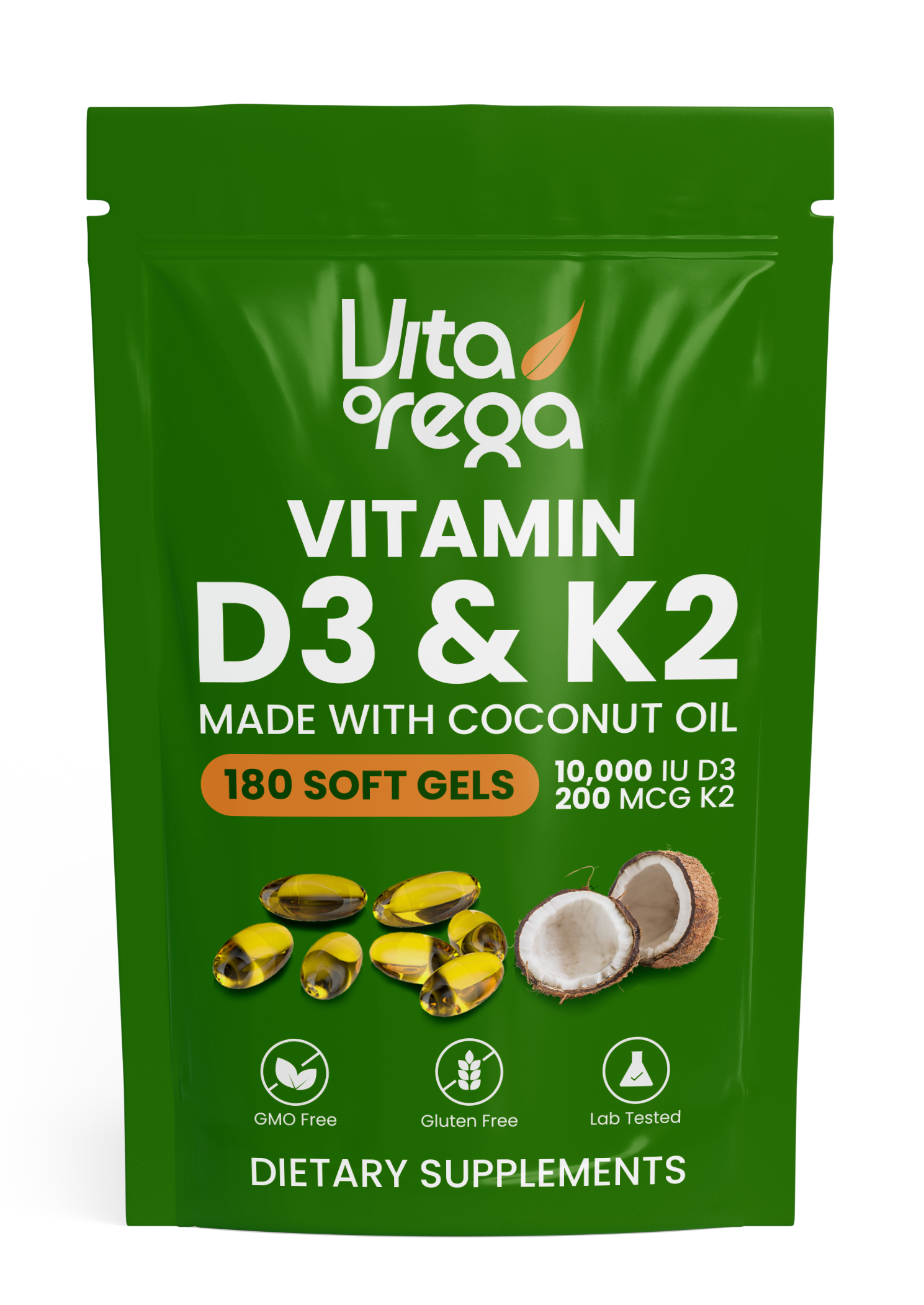 High-Potency Vitamin D3 & K2 Softgels VitaOrega™